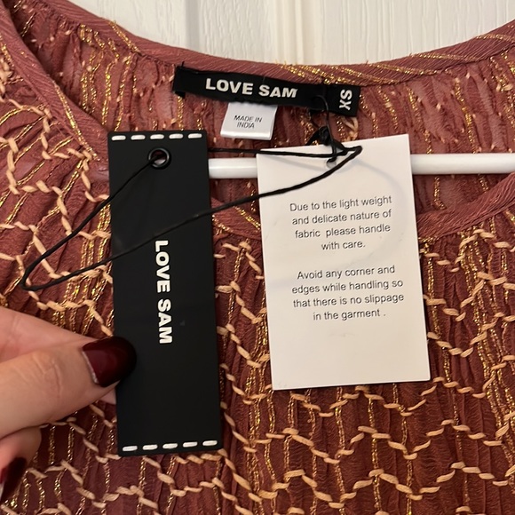 Love Sam XS long sleeve blouse NWT - Picture 5 of 8